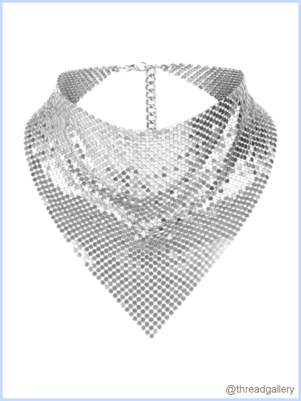 Sequined Bandana Headscarf for Women Adjustable Music Festival Neck Scarf